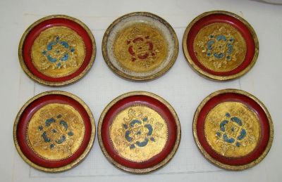 Лот: 16859847. Фото: 1. Подставки бирматы бирдекели флорентийские... Другое (антиквариат)