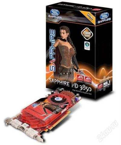 Лот: 1504268. Фото: 1. PCI-E Sapphire HD3850 512Mb DDR3... Видеокарты