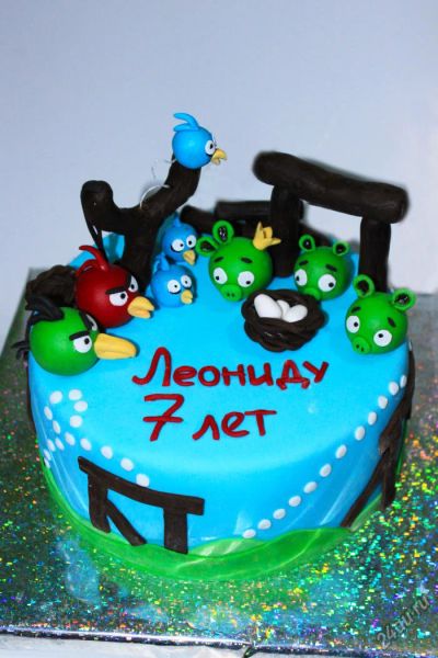 Лот: 5174503. Фото: 1. Торт Angry Birds. Торты, пирожные