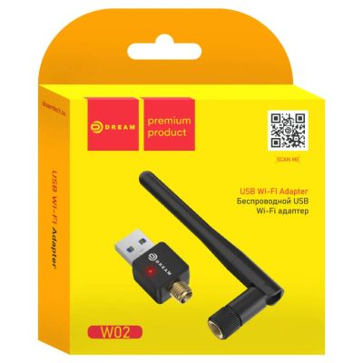 Лот: 21516856. Фото: 1. Приемник Wi-Fi Dream W02 с антенной. WiFi, Bluetooth адаптеры