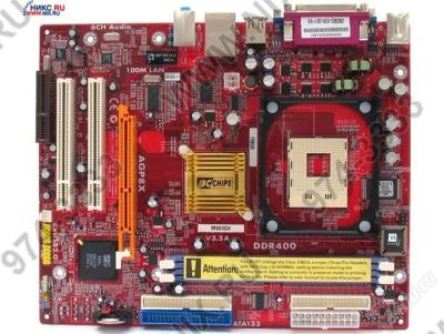 Лот: 94415. Фото: 1. Материнская плата PC Chips M963GV... Материнские платы