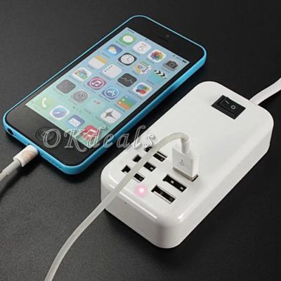 Лот: 8788190. Фото: 1. Зарядное устройство 5V 6USB 5A... Зарядные устройства, блоки питания, адаптеры сетевые для смартфонов