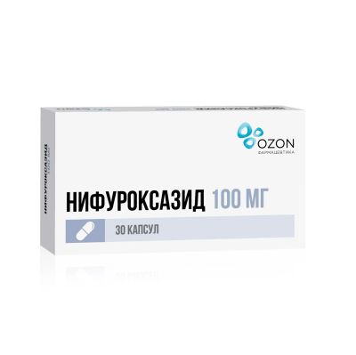 Лот: 24914574. Фото: 1. Нифуроксазид капс. 100мг №30. Лекарства