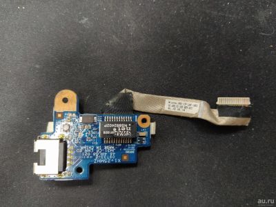 Лот: 17235152. Фото: 1. Б/У плата с разъемом Ethernet... Шлейфы, кабели, переходники