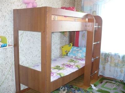 Лот: 1208413. Фото: 1. детская 2х ярусная ковать ---... Детские кровати и кроватки