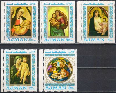 Лот: 25121240. Фото: 1. 1968. Аджман. Авиапочта - Картины... Марки