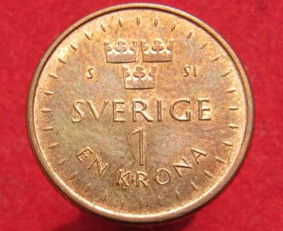 Лот: 11801553. Фото: 1. Монета №20696 Швеция, 1 крона... Остальные страны