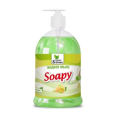 Лот: 20583377. Фото: 1. Жидкое мыло "Soapy" эконом "Зеленая... Бытовая химия