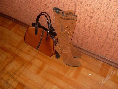 Лот: 578251. Фото: 1. сапожки и сумка. Сапоги