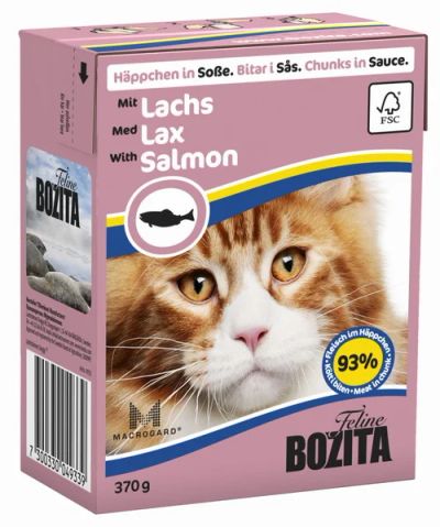 Лот: 4929941. Фото: 1. Bozita Feline Salmon, мясные кусочки... Корма