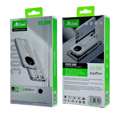 Лот: 25794717. Фото: 1. Power Bank ALLISON ALS-S84 10000mAh... Внешние, портативные аккумуляторы для смартфонов (Power bank)