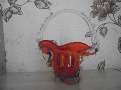 Лот: 10371826. Фото: 1. ваза стекло старинная. Фарфор, керамика