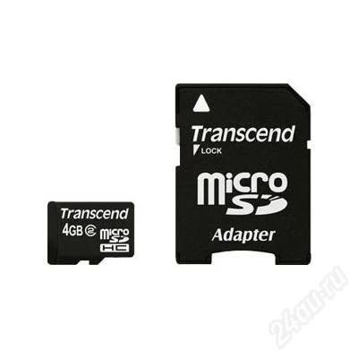 Лот: 795188. Фото: 1. MicroSD(TransFlash) 4Gb Transcend... Карты памяти