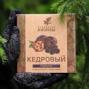 Лот: 13511319. Фото: 1. Кедровый грильяж с черносливом... Шоколад, конфеты