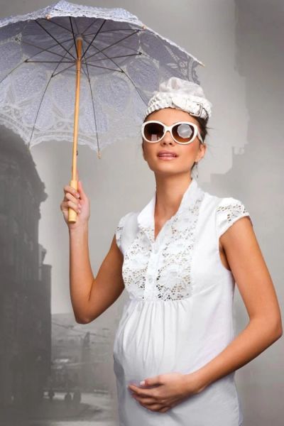 Лот: 4088966. Фото: 1. Блуза белая с ажурными вставками... Кофты, туники