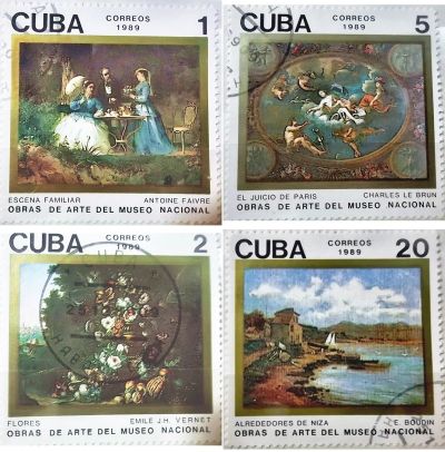 Лот: 12987972. Фото: 1. Марки Живопись. Куба. Картины... Марки