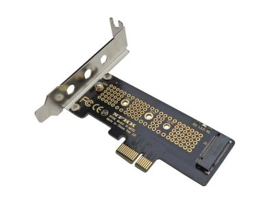 Лот: 12635773. Фото: 1. адаптер PCIe x1 на M.2 карта с... Шлейфы, кабели, переходники