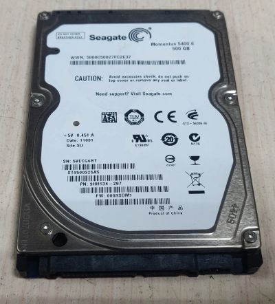 Лот: 20295798. Фото: 1. HDD для ноутбука 2.5"/500 Гб/Seagete... Жёсткие диски (HDD)