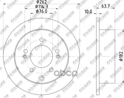 Лот: 21870009. Фото: 1. Диск Тормозной Tg-58411-2K300... Тормозная система