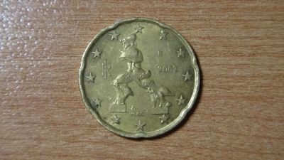 Лот: 23688826. Фото: 1. Италия 20 евроцентов 2002. Европа