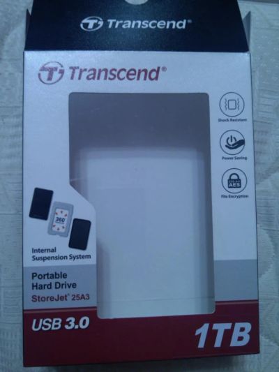Лот: 5098750. Фото: 1. Внешний жесткий диск 2.5" Transcend... Жёсткие диски (HDD)