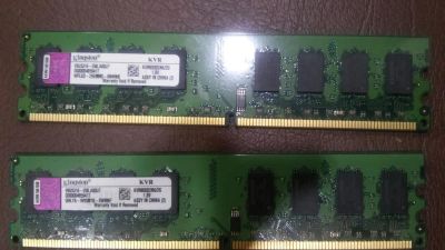 Лот: 5927982. Фото: 1. Память 2х2Gb DDR2 800 Kingston... Оперативная память