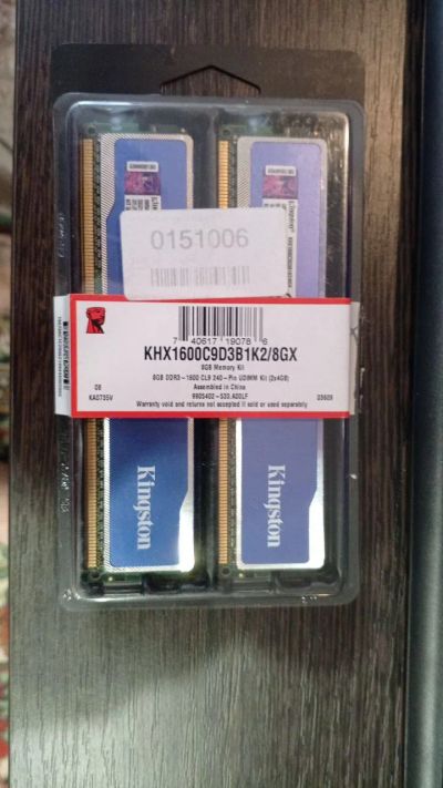 Лот: 24906982. Фото: 1. Память DDR3 8GB (2x4GB) Kingston... Оперативная память