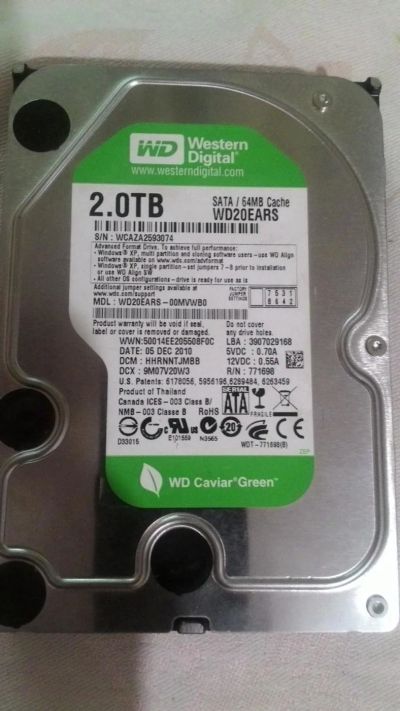 Лот: 10509983. Фото: 1. Жесткий диск 2048MB Western Digital... Жёсткие диски (HDD)