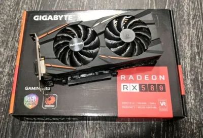 Лот: 21135768. Фото: 1. Видеокарта RX580 Gigabyte Gaming... Видеокарты