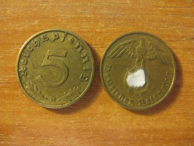 Лот: 10782384. Фото: 1. Германия 5 рейхспфеннигов 1937... Германия и Австрия
