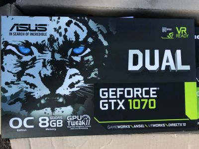 Лот: 9945305. Фото: 1. Видеокарта Asus GeForce GTX 1070... Видеокарты