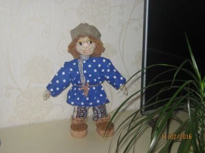 Лот: 6904107. Фото: 1. Кукла интерьерная. Авторские куклы, игрушки, поделки