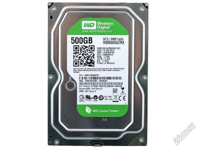 Лот: 5577917. Фото: 1. Жесткий диск WD Caviar Green 500... Жёсткие диски (HDD)