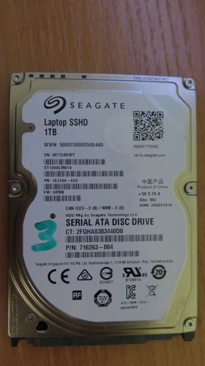 Лот: 19600188. Фото: 1. Жесткий диск Seagate Laptop SSHD... Жёсткие диски