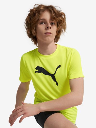 Лот: 25003843. Фото: 1. Футболка для мальчиков PUMA, Желтый. Другое (спортивная одежда)