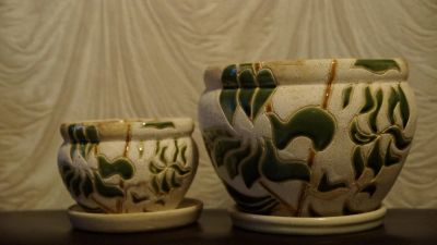 Лот: 7315902. Фото: 1. Горшок керамический (глиняный... Кашпо, горшки, вазоны для цветов