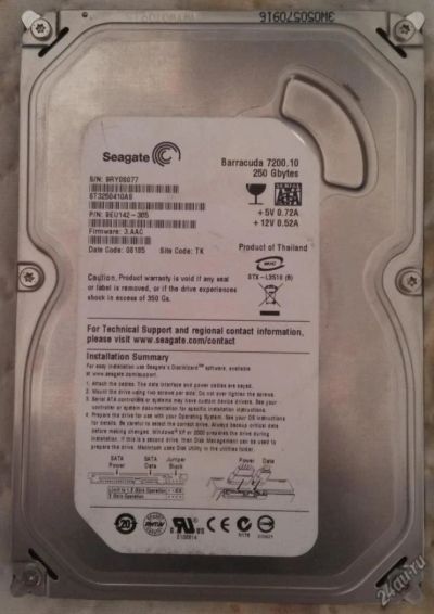 Лот: 5635635. Фото: 1. Жесткий диск HDD 250 Gb SATA-II... Жёсткие диски (HDD)