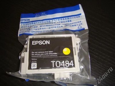 Лот: 372351. Фото: 1. Картридж EPSON T0484 желтый (R200... Картриджи, расходные материалы