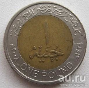 Лот: 8562333. Фото: 1. Египет 1 фунт 2008 (=3). Африка