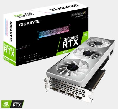 Лот: 18253979. Фото: 1. Gigabyte GeForce RTX 3070 Vision... Видеокарты