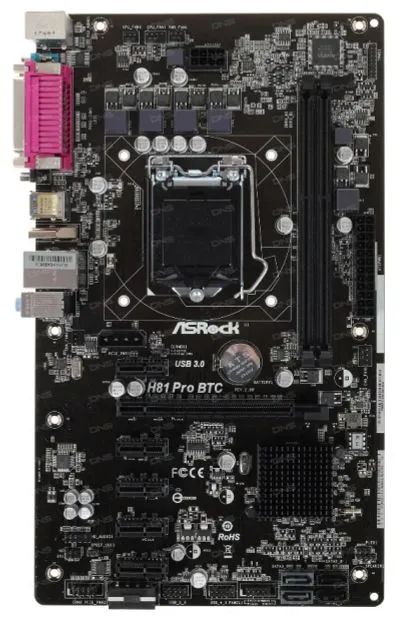 Лот: 25592266. Фото: 1. Материнская плата ASRock H81 Pro... Материнские платы