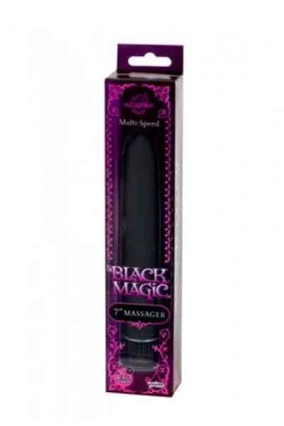 Лот: 7536696. Фото: 1. Вибромассажер BLACK MAGIC 7" черный... Игрушки