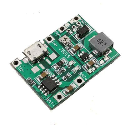 Лот: 20542936. Фото: 1. Модуль зарядки Li-ion 1S 1А, MicroUSB... Микроконтроллеры