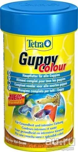 Лот: 13338463. Фото: 1. Tetra (Тетра) Guppy Colour корм... Корма