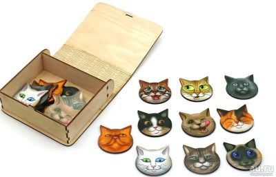 Лот: 16536745. Фото: 1. Настольная игра Мемо "Коты". Настольные игры, карты
