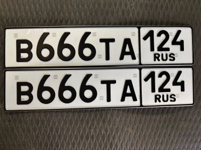 Лот: 24998346. Фото: 1. Гос номер В 666 ТА124. Госномера