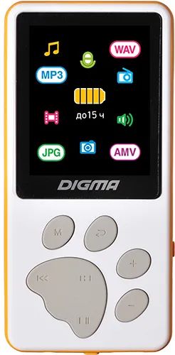 Лот: 24552936. Фото: 1. MP3-плеер Digma S4 White/Orange. Плееры