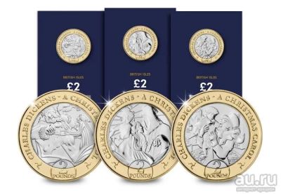 Лот: 17861122. Фото: 1. набор 3 х 2 фунта 2020 г. о-в... Наборы монет