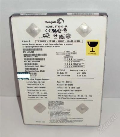 Лот: 865958. Фото: 1. IDE Seagate ST320014A 20Gb. Жёсткие диски (HDD)