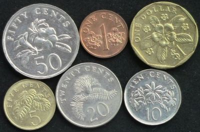 Лот: 6179577. Фото: 1. Сингапур 6 монет (старый тип... Азия